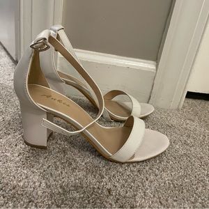 White wedding heels